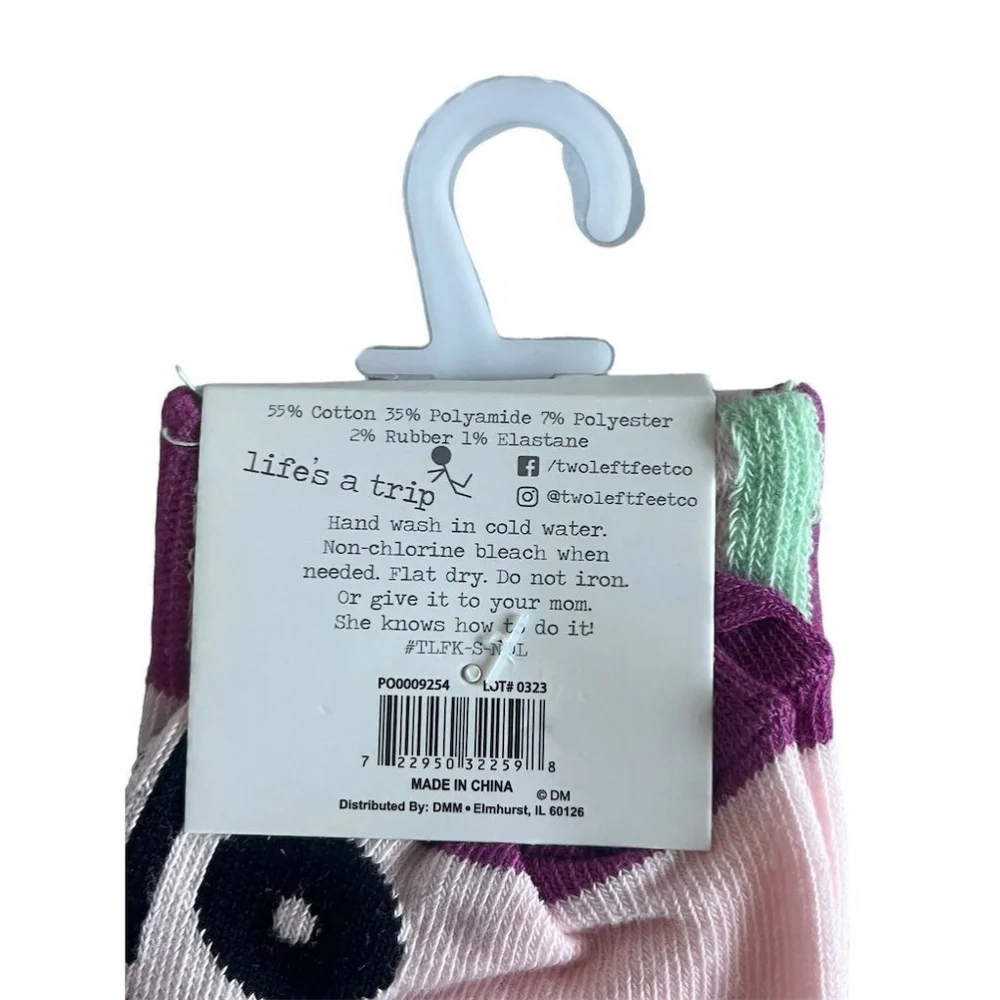 Two Left Feet Socks 4 Pairs Kids Ages 3-6 No Drama Llama Multicolor Novelty Calf